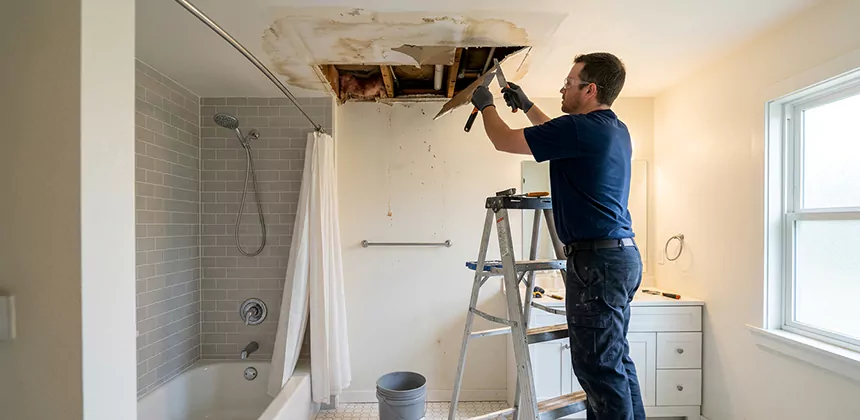 Bathroom Leak Ceiling Repair in Renton