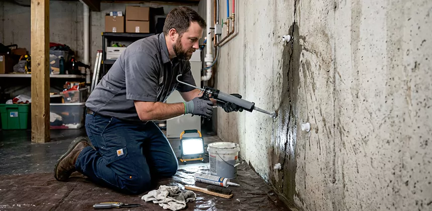 Basement Leak Repair From Inside in Renton